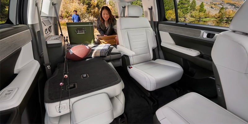 2026 Hyundai Santa Fe interior with spacious rear seating area