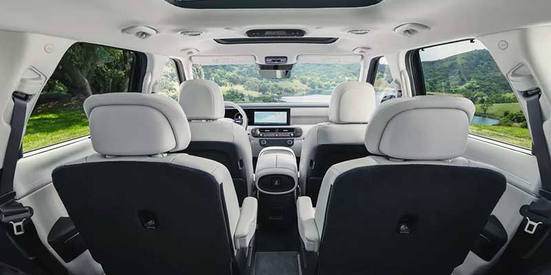 2026 Hyundai Palisade interior with spacious three-row seating layout